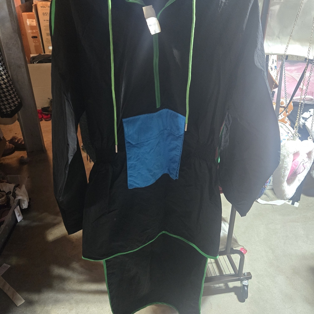 AKIRA Black and Blue Utility Jacket